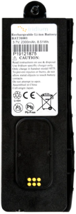 BAT31001 Iridium 9575 Battery, 2300mAh Li-on, 8.51Wh, Standard Slim