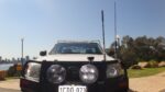 SPRING-61R-37-HD IRIDIUM Satellite Telephone Heavy Duty 4x4 and Truck Bull Bar Stainless Steel Spring Mount, 107x37mm for STARPAK-61R series HD and any Antenna requiring 1/2in-12 BSW mounting thread.