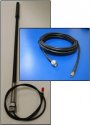 IR-ANHGWST-100/450 Antenna Kit, IRIDIUM by PIVOTEL, Helix High Gain Bull Bar Whip Antenna with cable tail, and Extension Cable Kit  total of 5.5m (18.0ft) withTNC-Male Connector