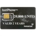 IN-01-GSPS20000E IsatPhone PRO PrePaid SIM CARD with 20,000 Unit 1 year Airtime Voucher