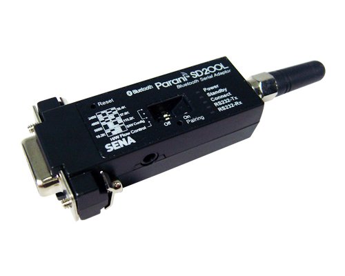 SD200L-B10 Adapter Bulk Pack 10 unit, Parani Bluetooth RS232 Serial Adapter, 1.2 Class2, features internal Rechargeable Battery Included with units, antennas, and DC power cables only(Wt.1430g)