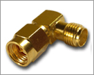 ADAP-RPSMAM-SMAFRA Adapter, SMA-Male Plug to SMA-Female-Right-Angle Jack for all Satellite Antenna cables and other RF applications