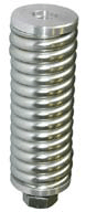 SPRING-61R-37-HD IRIDIUM Satellite Telephone Heavy Duty 4x4 and Truck Bull Bar Stainless Steel Spring Mount, 107x37mm for STARPAK-61R series HD and any Antenna requiring 1/2in-12 BSW mounting thread.
