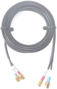 STARPAK-CABLE-95-MSS-KIT Micro Twin Cable Kit, RG174U Low Loss by Times Microwave USA, moulded 2.4m(95in) Gold SMA-Male Connectors