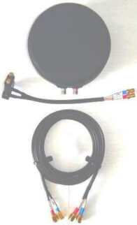 STARPAK-G7-PRO-95-MNSS-1 IsatPhone PRO Antenna, High Gain Low Profile Patch, Fixed and Magnetic Mount with 2.4m(95in) micro cable kit