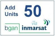 BGAN 50 Unit e-voucher, 1yr Validity to use, extends access for a further 2yrs