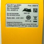 403501A Sailor B3501 Battery GMDSS, Li/FeS2 non-Rechargeable, ATEX, Primary, YELLOW
