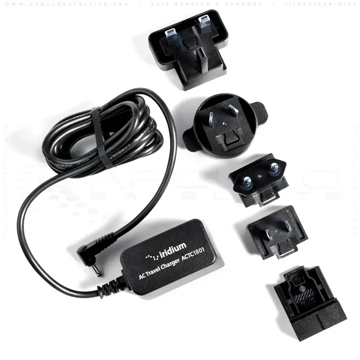 ACTC1801_Iridium_ACTravelCharger-ACTC1801_720x ACTC1801-BNDL Iridium 9575 9555 9505A Travel AC Bundle, Charger, Wall Plugs - Image 1