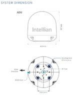 VL-45-E1YN Intellian V45C, X-pol only, VSAT, Ku-band, 6W, 45cm Antenna, (Maritime) - Image 3