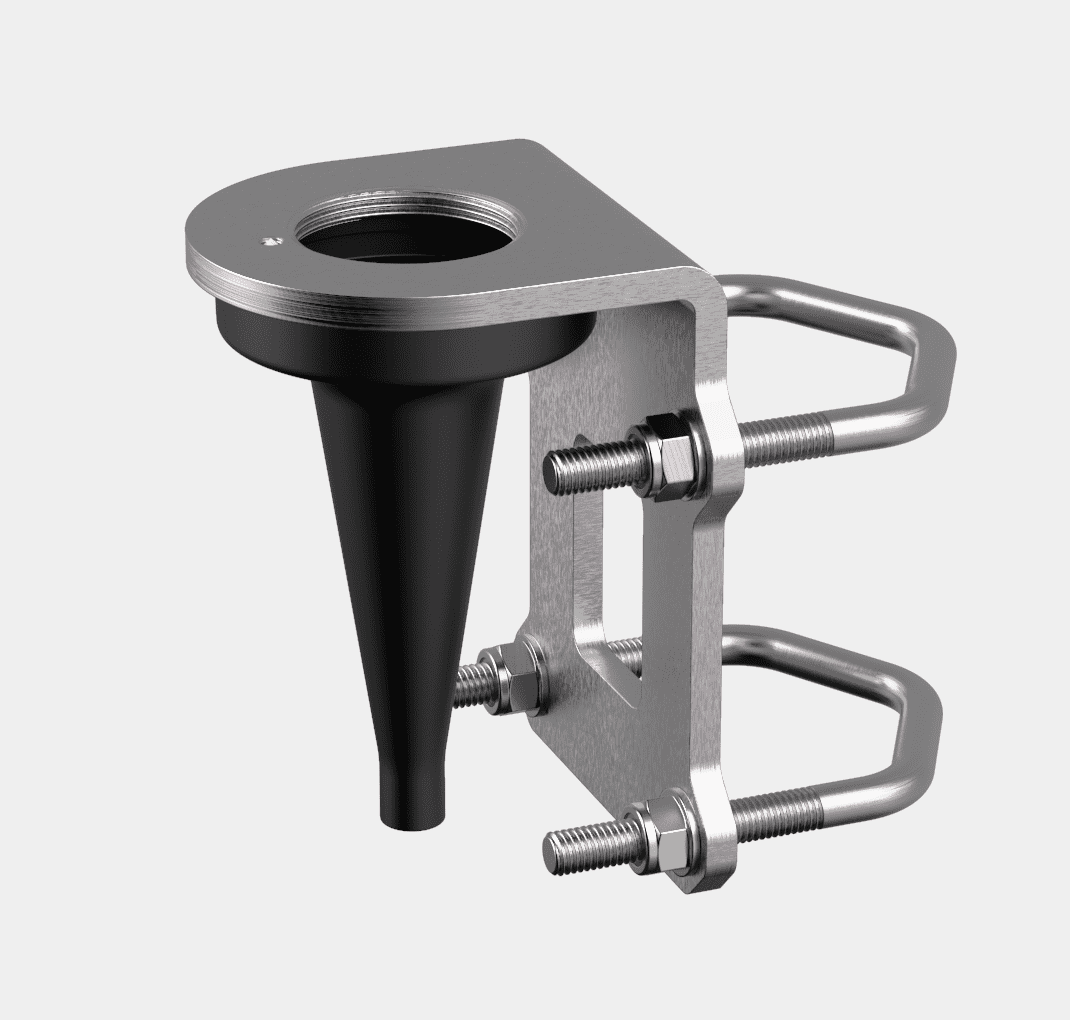 Thrane_Bracketmount_15-25_01 91-102469 Lars Thrane Pole Bracket Mount, 1.5-2.5in pipe(?38.8-63.5mm), w/ Cable Hose, for Antenna - Image 1