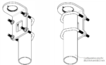91-102469 Lars Thrane Pole Bracket Mount, 1.5-2.5in pipe(?38.8-63.5mm), w/ Cable Hose, for Antenna - Image 6