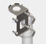 91-102469 Lars Thrane Pole Bracket Mount, 1.5-2.5in pipe(?38.8-63.5mm), w/ Cable Hose, for Antenna - Image 2