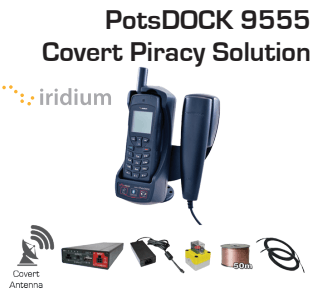 9555PD version_Anti-Piracy2 9555PD-DPB Iridium 9555N and Beam PotsDOCK ANTI-PIRACY BUNDLE, PHS, UPS, Antenna, Cable, SatPhone - Image 1