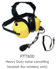 PTT800 Beam 9575PTT DriveDock Headset, Wireless PTT, Noise-cancelling, Heavy Duty, Ear-muff profile