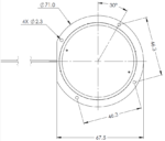 100-00101-03 Maxtena M1621HCT-LP-UFL Iridium 9770 Certus SFX Embedded Antenna, Low-Profile - Image 4