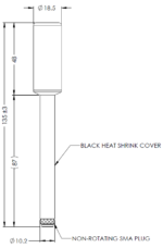 100-00149-01  Maxtena M1610HCT-GN Iridium-GPS-GLONASS Antenna, Connector Mount, Retractable - Image 2