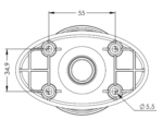 100-00226-01 Maxtena MEA-1621-MT-SM Iridium Antenna, Bulkhead Mount, Maritime - Image 4