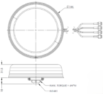 100-00164-01 Maxtena MEA-LWIG-SM Iridium-5GNR-ISM-GLONASS Antenna, Bolt Mount - Image 4
