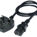 854027-001 Thales AC Power Cable, Type G IEC 320-C13, with UK Region Wall Outlet Plug, 6ft