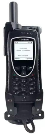 9575A-HQ-DOD ASE Iridium 9575A Bearcat DoD, PTT Docking Station, POTS, Secure Sleeve