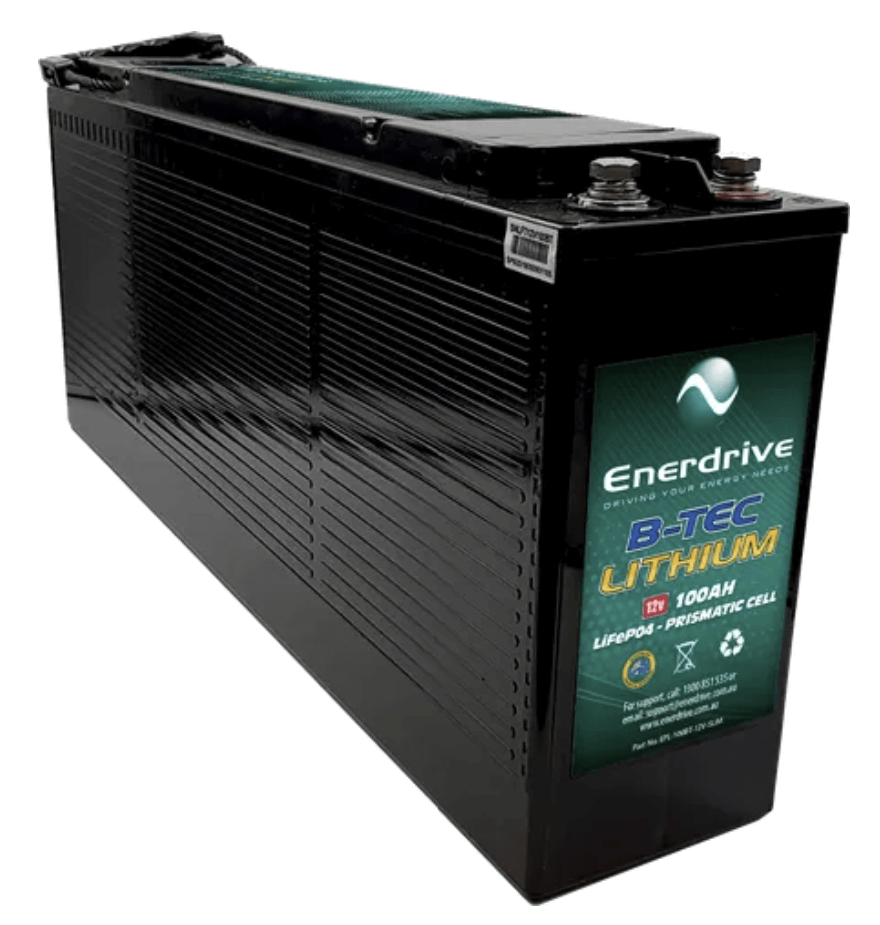 EPL-100-BT-12V-SLIM EPL-100BT-12V-SLIM Enerdrive B-TEC 100Ah, 12V, LiFePO4 BT Battery, Slim Case - Image 1