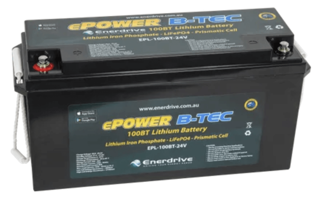 EPL-100BT-24V EPL-100BT-24V Enerdrive B-TEC 100Ah, 24V, LiFePO4 BT Battery - Image 1