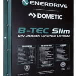 EPL-200BTM-12V Enerdrive B-TEC 200Ah, 12V, LiFePO4 BT Battery, Slim Metal Case