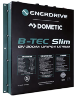 EPL-200BTM-12V Enerdrive B-TEC 200Ah, 12V, LiFePO4 BT Battery, Slim Metal Case