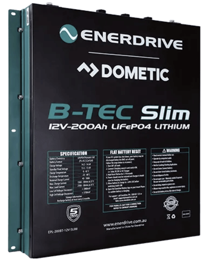 EPL-200-BTM-12V_2 EPL-200BTM-12V Enerdrive B-TEC 200Ah, 12V, LiFePO4 BT Battery, Slim Metal Case - Image 1