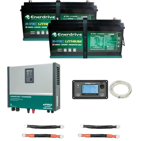 K-COMBI-3K-01 K-COMBI-3K-01 Enerdrive ePRO Combi, 2x 200Ah B-TEC, 12V, 3000W with Remote - Image 1
