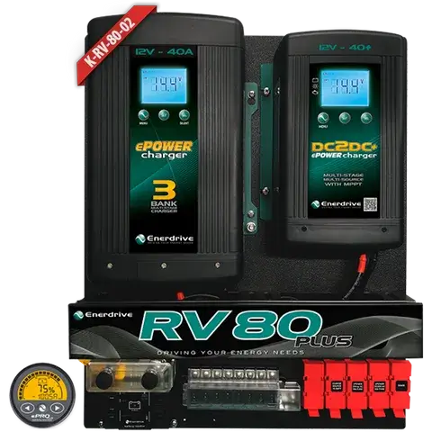 K-RV-80-02 K-RV-80-02 Enerdrive RV 80 Plus Board, with Monitor and Fuse Block - Image 1