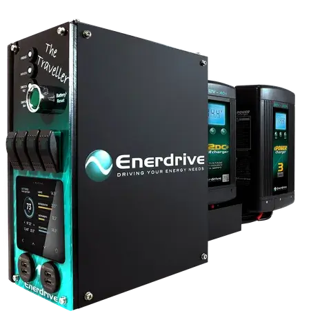 K-TRAVELLER-03-L K-TRAVELLER-03-L Enerdrive Traveller System, 40AC 40DC with Simarine SCQ50, Left Mount - Image 1