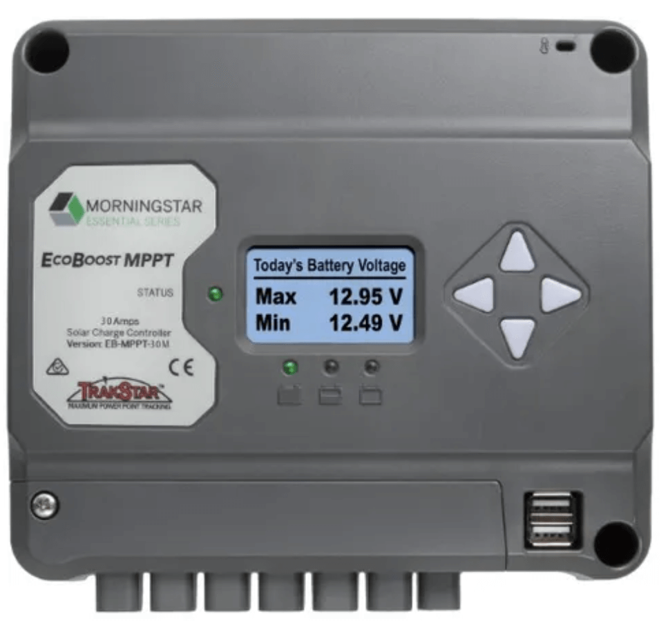 SR-EB-MPPT-30M SR-EB-MPPT-30M Morningstar EcoBoost MPPT, 30Ah, Metered - Image 1