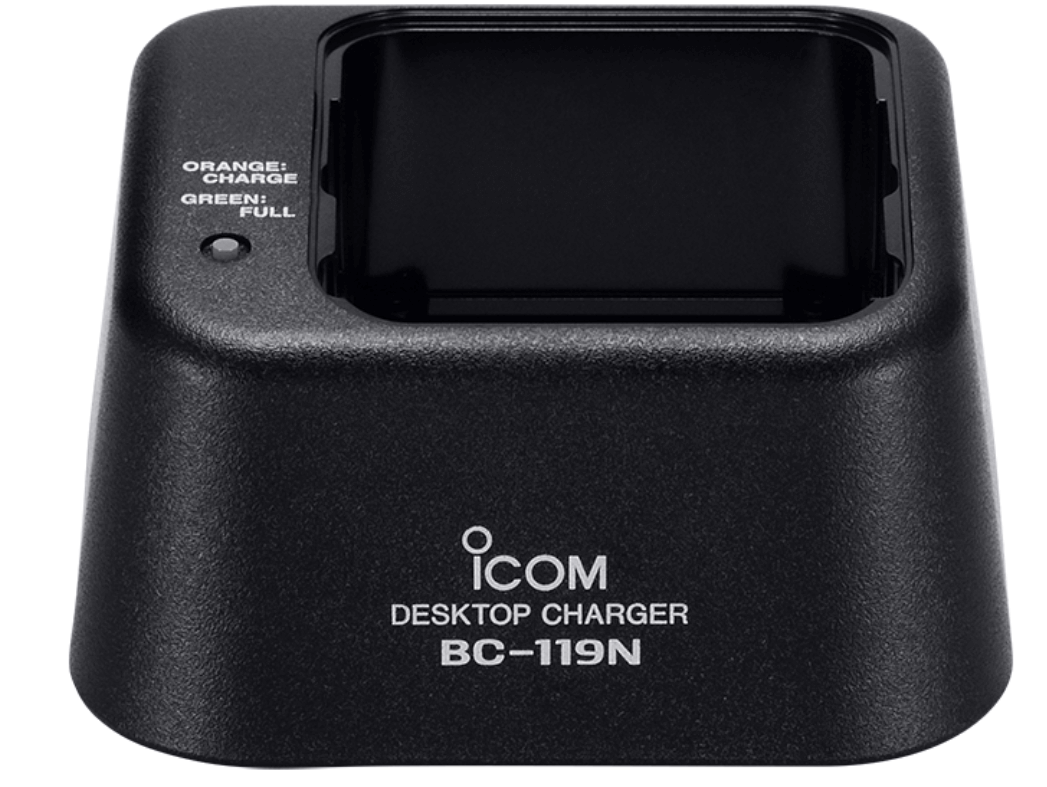 BC-119N Desktop Charger for AD-123 and AD-100 Charger Adapter Pockets BC-119N Icom Rapid Desktop Charger, includes AC Adapter - Image 1