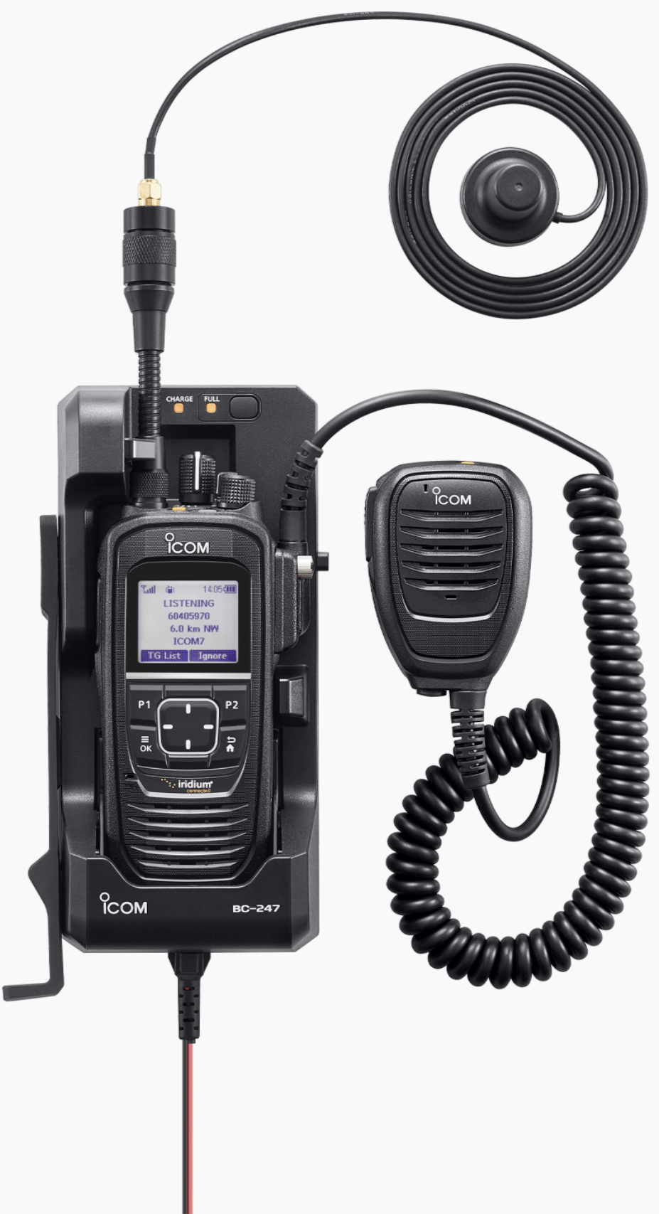 BC-247.201_Screenshot 2025-10-02 000252 IC-SAT100-BNDL Icom Satellite PTT Radio and Docking Station Bundle - Image 1