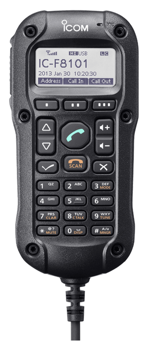 HM-192 Command Speaker-Mic BLACK HM-192 Icom Command Microphone, Fist-Speaker-Mic, Black - Image 1