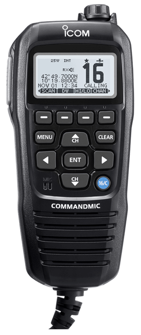 HM-195GB Command Speaker-Mic BLACK HM-195GB Icom Command Microphone, Fist-Speaker-Mic, Black - Image 1