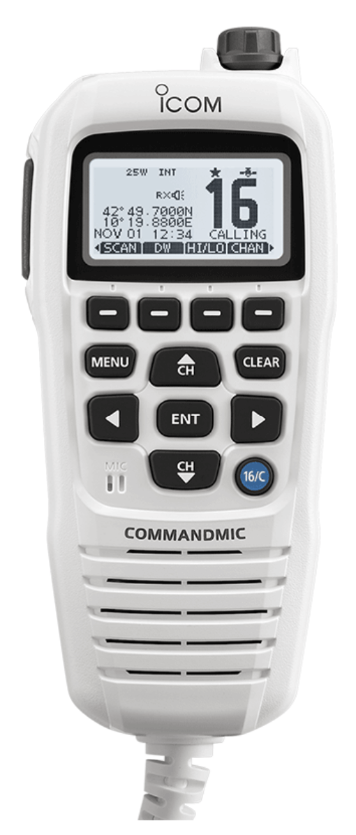 HM-195GW Command Speaker-Mic WHITE HM-195GW Icom Command Microphone, Fist-Speaker-Mic, White - Image 1