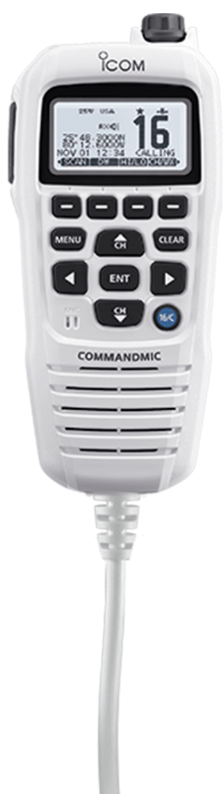 HM-229W Command Speaker-Mic WHITE HM-229W Icom Command Microphone, Fist-Speaker-Mic, Super White - Image 1