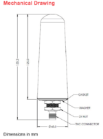 100-00137-01 Maxtena Thuraya Antenna, M1590HCT-HP-TH, High Profile, External - Image 4