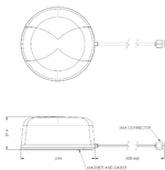 100-00183-02 Maxtena Inmarsat Antenna, M1590HCT-LP-MM, Magnetic Mount - Image 4