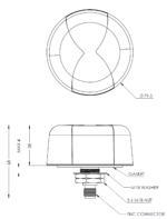 100-00183-01 Maxtena Inmarsat Antenna, M1590HCT-LP-SM, Bolt Mount - Image 3