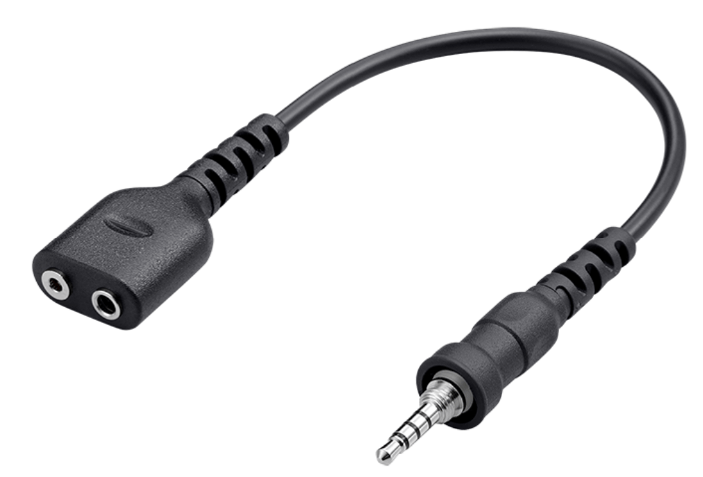 OPC-2132 Audio Y Plug Adapter for IP110H WLAN Handset OPC-2132 Icom Plug Adapter Cable, 3.5mm Pole to 3.5 and 2.5mm?Jacks - Image 1