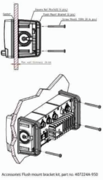 407224A-950 Sailor Flush Mount Bracket, for the 7222 and 6222 VHF Control Unit - Image 2