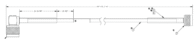 U8ACC-00088-0 Kymeta W46 Jumper Cable, RF Coax for U8 Terminals, 457mm