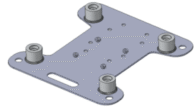 OW6019 Intellian OneWeb Mount Adapter Plate, compatible with OW6017, for Pedestal and Pole/Mast (Land)