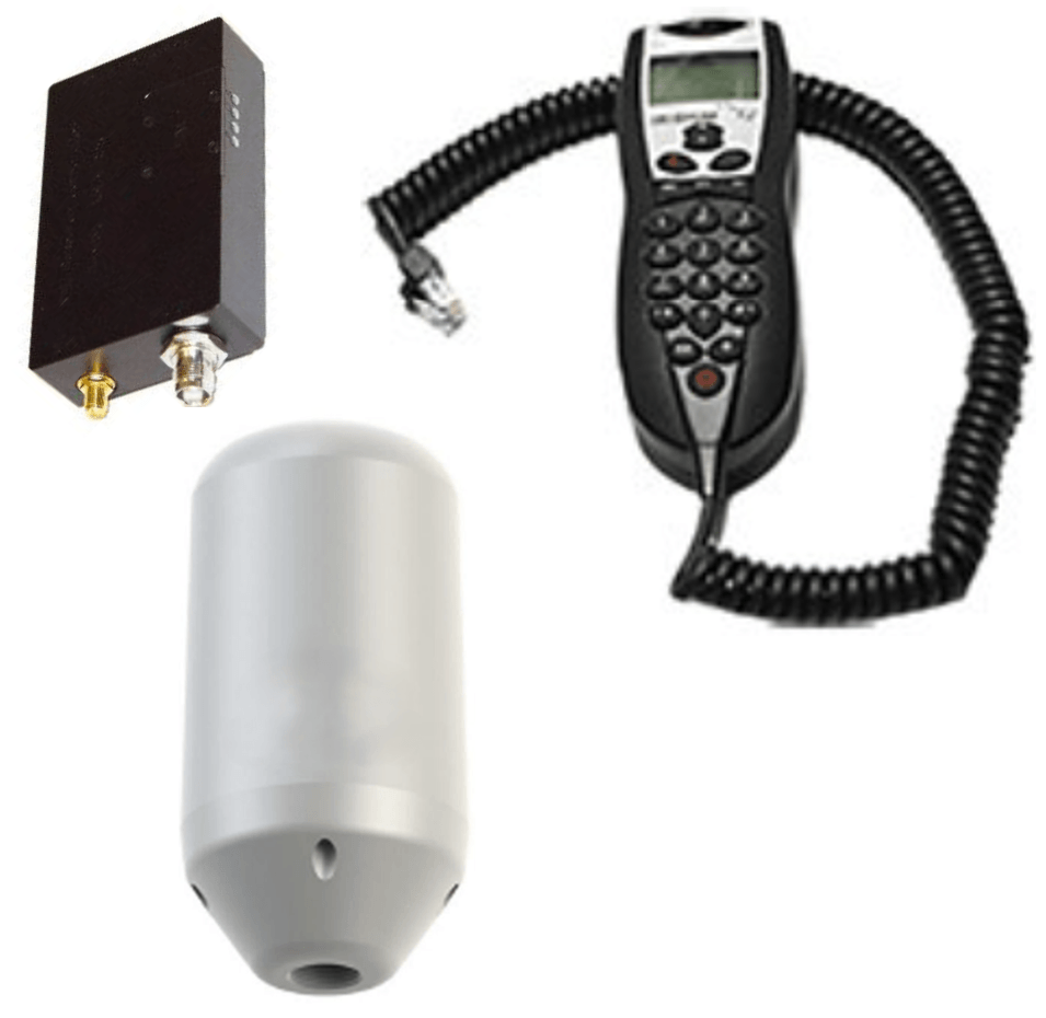 A3LA-RG_Maritime with Antennai Maritime DUAL MODE STARPAK-RG-MIL-MMM Pacific Rim Iridium 9523 Maritime System, Data, Voice, Encryption, GPS, MIL-STD-810G, DPL Intelligent Handset, with Antenna Mast Mount, no cables (Maritime) - Image 1